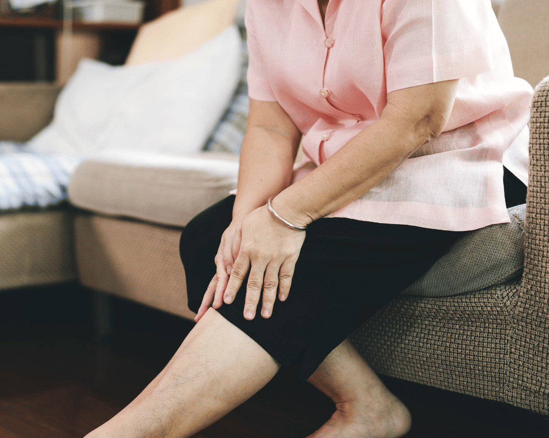 Elderly Woman With Stiff Joints